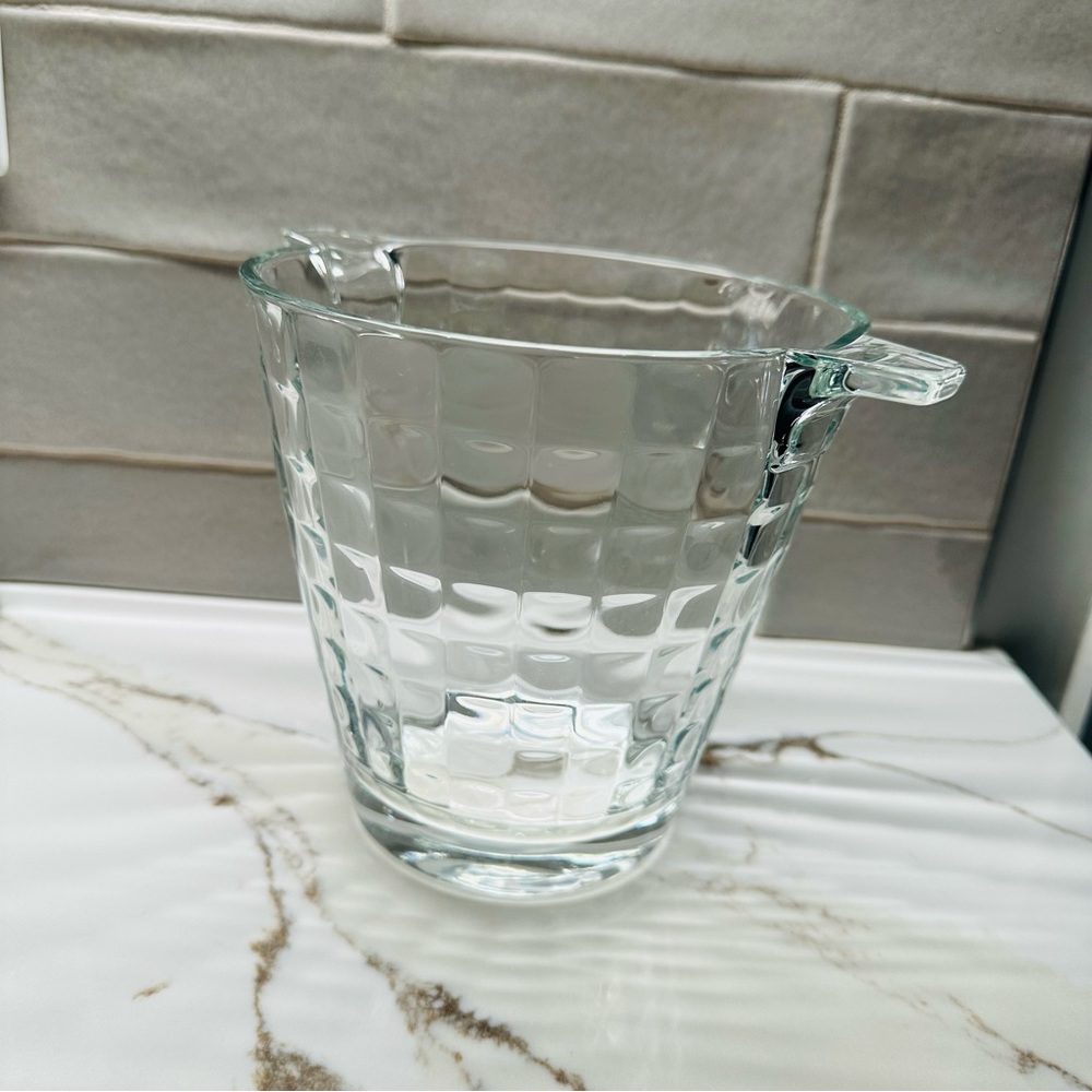 Glass Ice Bucket with Handles